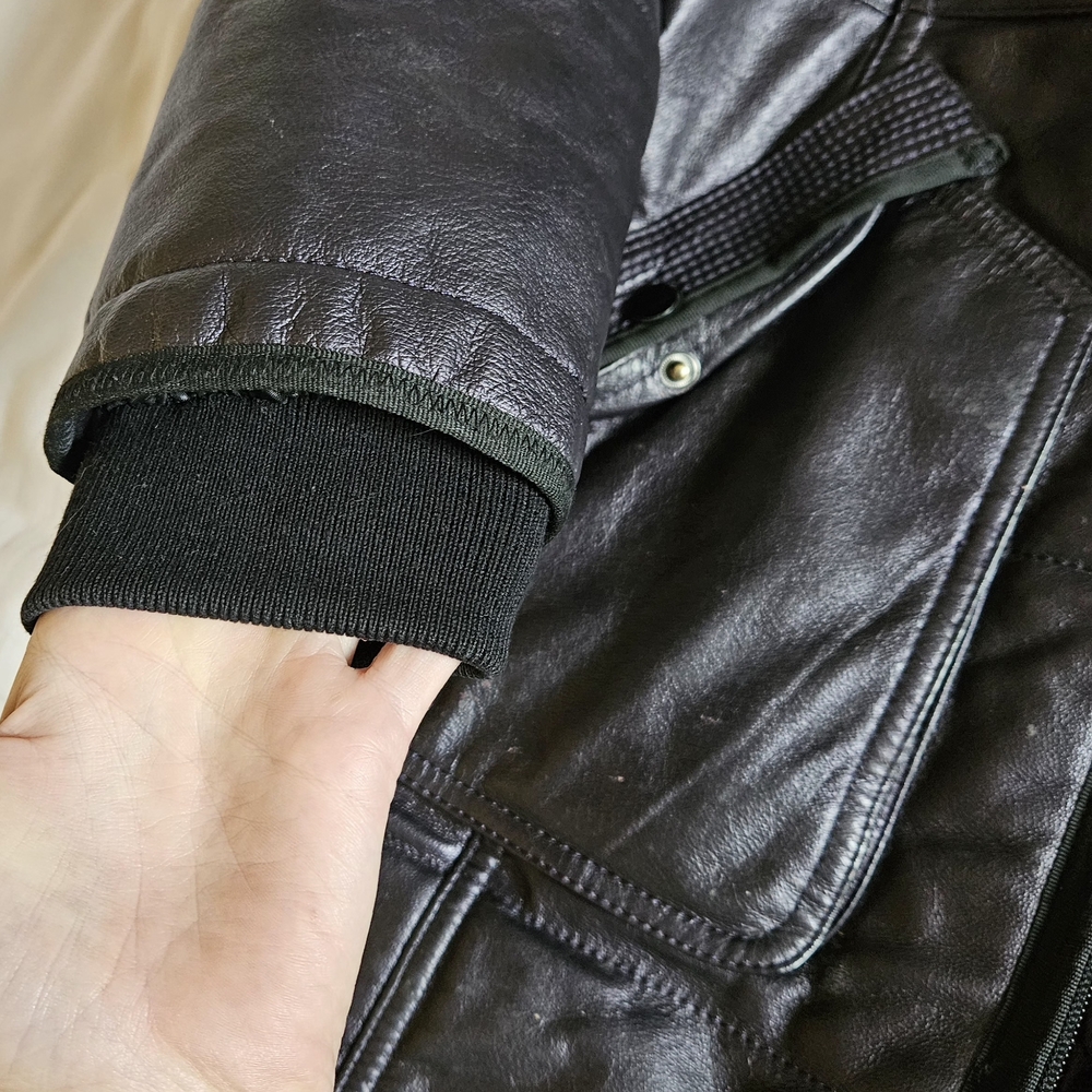 Archival DANIER Plum Longline Leather Moto Winter Rider Coat Side Zips Sz S - Picture 9 of 14